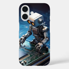Miniroboter repariert das Mobiltelefon iPhone 16 Hülle
