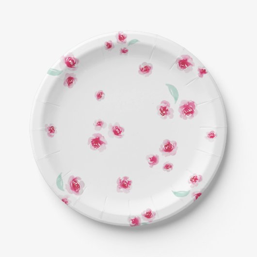 MiniRosen-Papierplatte Pappteller (Vorderseite)