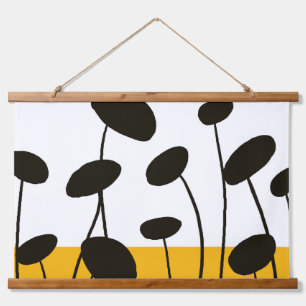 Minis T-Shirt für Kinder mit Blatt-Motiv Wandteppich Mit Holzrahmen