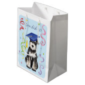 Minischnauzer-Absolvent Mittlere Geschenktüte (Rückseite Schrägansicht)