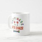 Minischnauzer-Glück Kaffeetasse (Vorderseite Links)