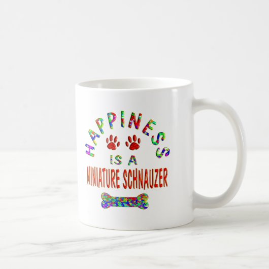 Minischnauzer-Glück Kaffeetasse (Rechts)