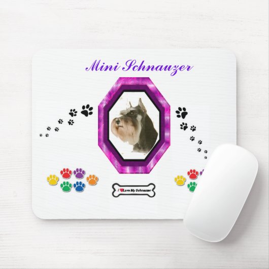 MiniSchnauzer Mousepad (Mit Mouse)
