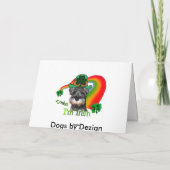 MiniSchnauzer St. Patricks Tages Karte (Rückseite)