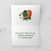 MiniSchnauzer St. Patricks Tages Karte (Innenseite)