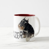MiniSchnauzer Zweifarbige Tasse (VorderseiteRechts)