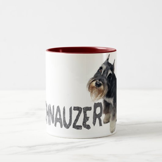 MiniSchnauzer Zweifarbige Tasse (Mittel)