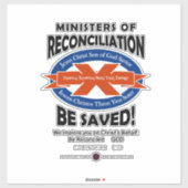 Minister für Aussöhnung Aufkleber (Blatt)