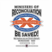 Minister für Aussöhnung Aufkleber (Vorderseite)