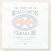 Minister für Aussöhnung Glasuntersetzer (Rückseite)