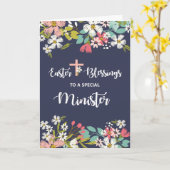 Minister für Ostersegnung der Blume des Risen Chri Karte (Gelbe Blume)