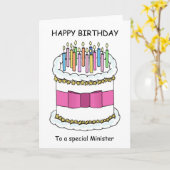 Minister Happy Birthday Karte (Gelbe Blume)