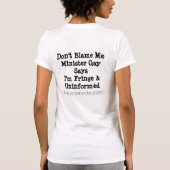 Minister Homosexuelles sagt T-Shirt (Rückseite)