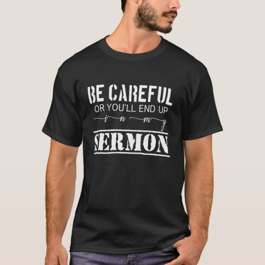 Minister Pastor Wertschätzung Sermon Vintag T-Shirt (Vorderseite)