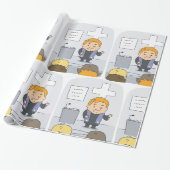 Minister predigt der Gemeinde Geschenkpapier (Ungerollt)
