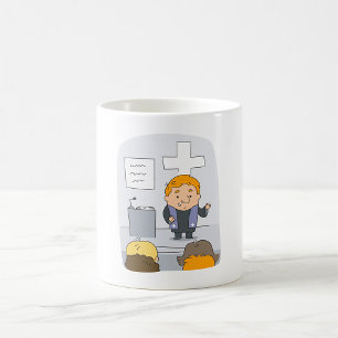 Minister predigt der Gemeinde Kaffeetasse