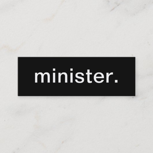 Minister Visitenkarte (Vorderseite)