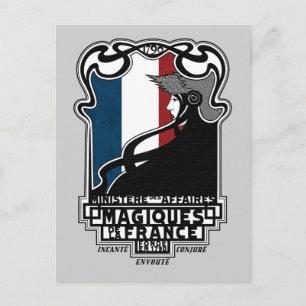 Ministère des Affaires Magiques de la France Logo Postkarte