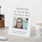 Ministerin des Foto-Gedenkstätten für Hochzeit Pe Sockelschild (In SItu)