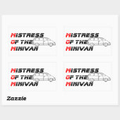 Ministerin des Minivan-Autoaufklebers Rechteckiger Aufkleber (Blatt)