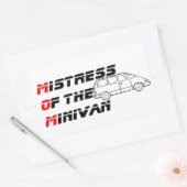 Ministerin des Minivan-Autoaufklebers Rechteckiger Aufkleber (Umschlag)
