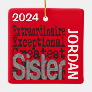 Ministerin Extraordinaire CUSTOM Keramikornament