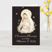 Ministerin für Ehefrau, Weihnachten Segnungen Mado Karte (Gelbe Blume)