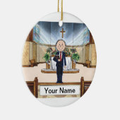 Ministerin für Männer Keramik Ornament (Rechts)