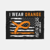 Ministerin für Recht Multiple Sklerose Frau Flag G Fleecedecke (Vorderseite (Horizontal))