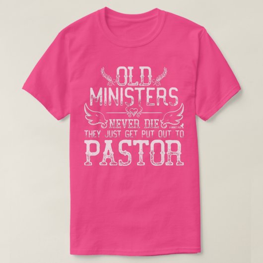 Ministerin Pastor Preacher Rentirement Birthday T-Shirt (Design vorne)