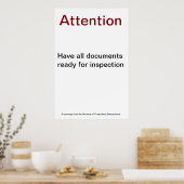 Ministerium für das obligatorische Benefizprogramm Poster (Küche)