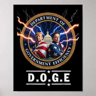 Ministerium für Effizienz Doge Trump Poster