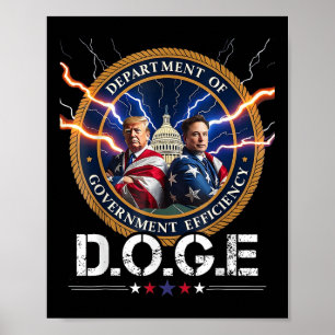 Ministerium für Effizienz Doge Trump Poster