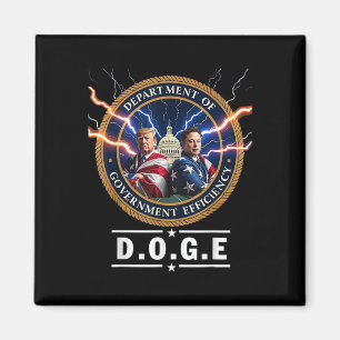 Ministerium für Regierungseffizienz Doge Trump 47  Magnet