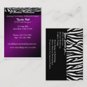 Ministerium-Karte des Zebra-lila Geschäfts-| Visitenkarte (Vorne/Hinten)