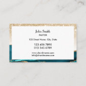 Ministerium Pfarrer Deacon Bischof Gold Cross Visitenkarte (Rückseite)