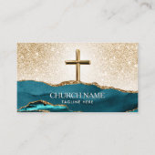 Ministerium Pfarrer Deacon Bischof Gold Cross Visitenkarte (Vorderseite)