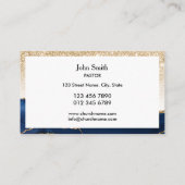 Ministerium Pfarrer Deacon Bischof Gold Cross Visitenkarte (Rückseite)