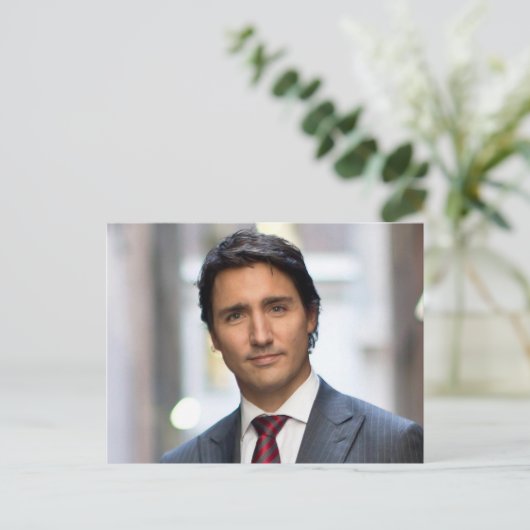 Ministerpräsident Justin Trudeau 2017 Postkarte (Stehend Vorderseite)