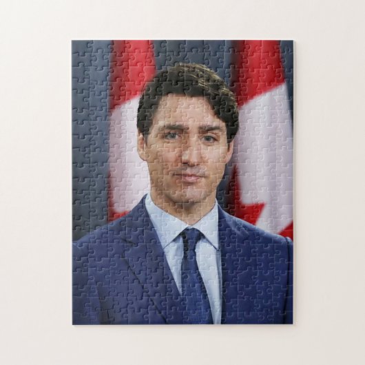Ministerpräsident Justin Trudeau Portrait Puzzle (Vertikal)