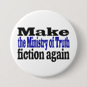 Ministry of Truth Fake News - Schwarz/Blau Button (Vorderseite)