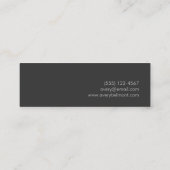 Minitarjeta De Visita Profesional Moderno Simple N Mini Visitenkarte (Rückseite)