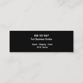 Minitaxi-Visitenkarten Mini Visitenkarte (Rückseite)