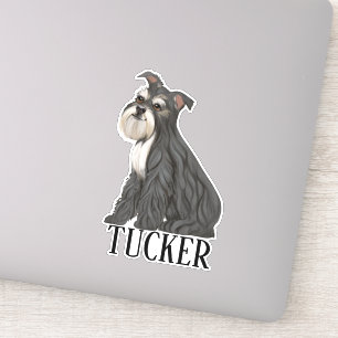 Miniture Schnauzer Personalisierter Name Aufkleber
