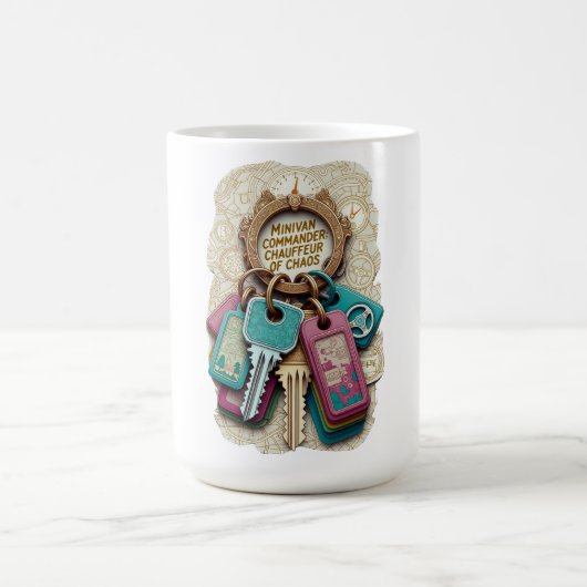 Minivan Commander T Shirt, Chauffeur of Chaos Mug Kaffeetasse (Mittel)