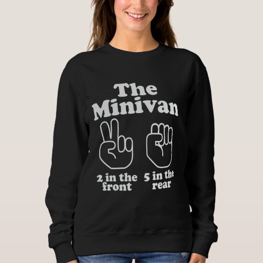 Minivan zwei vorne fünf hinten sweatshirt (Vorderseite)