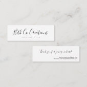 MiniVisitenkarte Mini Visitenkarte (Vorne/Hinten)