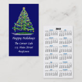 MiniWeihnachtsbaum der karten-w u. Kalender-an Visitenkarte (Vorne/Hinten)