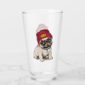 Miniwelpen-Hipster-Mops Glas (Rückseite)