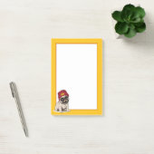 Miniwelpen-Hipster-Mops Post-it Klebezettel (Büro)